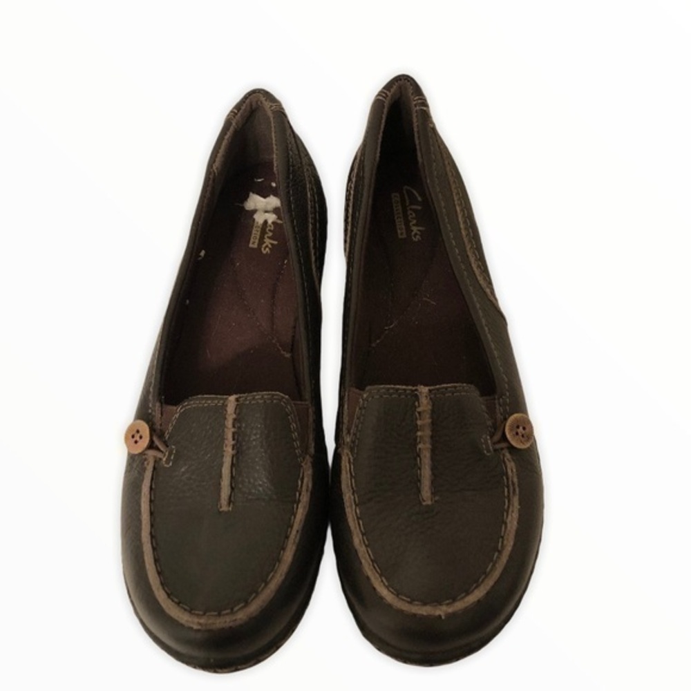 Clarks Brown Loader Shoes Flats Leather